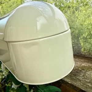 Vintage 1950s Smeg-style cream enamel bread bin - Image 5