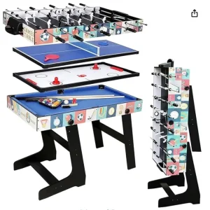 Multi Game Table Set – Table Tennis, Pool, Table Football, Slide Hockey