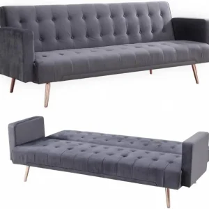 Three Seater Sofa Bed in Grey
