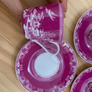 PORCELAIN ESPRESSO CUP AND SAUCER X 3 - Image 2