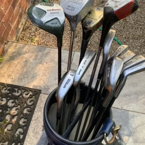 Wilson Caddy with Stand and 13 Clubs - Image 3