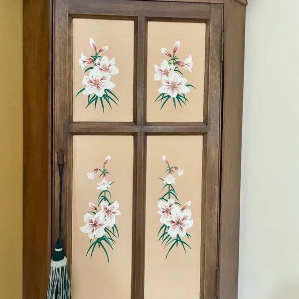 Decorated Corner Cabinet