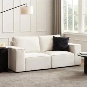 Dusk Brooklyn 2 Seater Sofa Ivory - Image 3