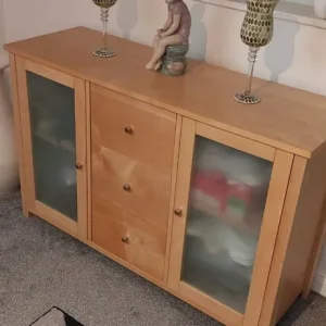 Solid light oak sideboard