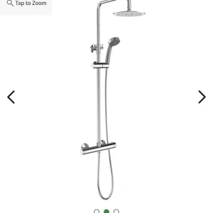 Monza Modern Round Thermostatic Shower Chrome - Image 2