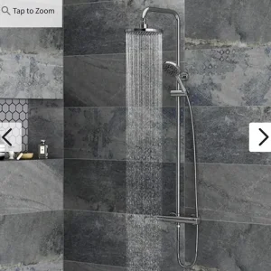 Monza Modern Round Thermostatic Shower Chrome - Image 3