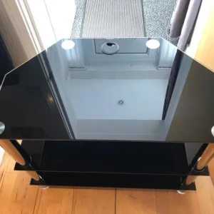 Tv stand black glass - Image 3
