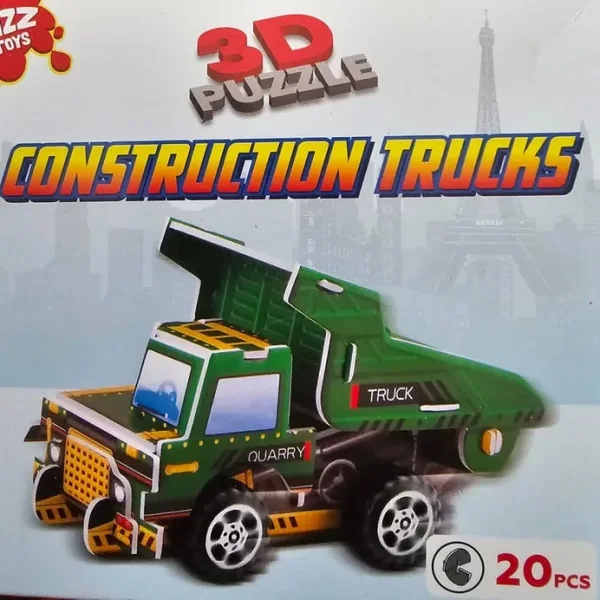 Kids 3D construction truck puzzles