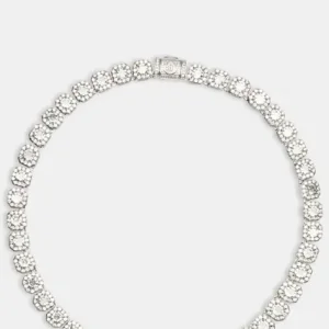 Cernucii 10mm Clustered Tennis Chain Gold Plated Cubic Zirconia - Image 3