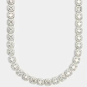 Cernucii 10mm Clustered Tennis Chain Gold Plated Cubic Zirconia - Image 4