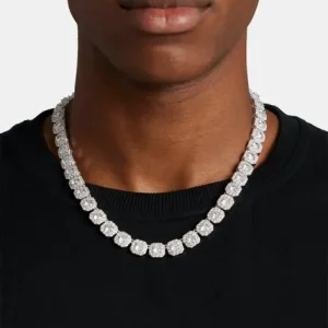 Cernucii 10mm Clustered Tennis Chain Gold Plated Cubic Zirconia - Image 5