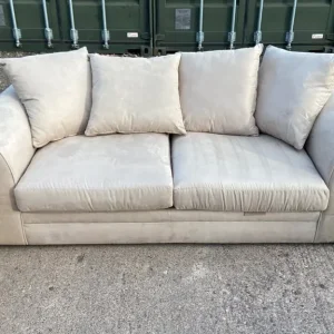 Champagne Suede 3+3 Seater Sofa Set – Still in Original Boxes - Image 3