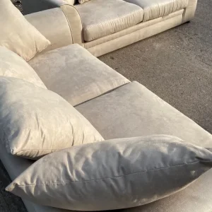 Champagne Suede 3+3 Seater Sofa Set – Still in Original Boxes - Image 7