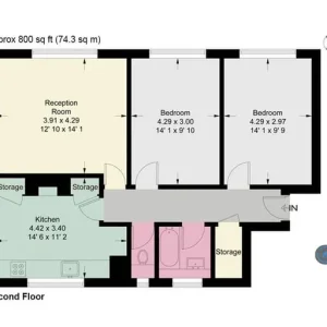 2 bedroom flat in Montgomery House, Rainham, Kent - Image 2