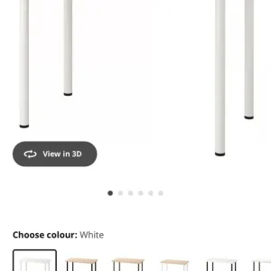 IKEA LINNMON / ADILS Table, white, 100x60 cm