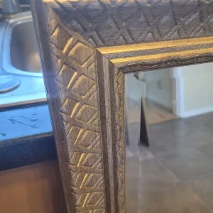 Silver framed wall mirror - Image 6