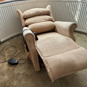 SHERBORNE Electric Riser Recliner Armchair, Beige - Image 4