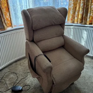 SHERBORNE Electric Riser Recliner Armchair, Beige - Image 5