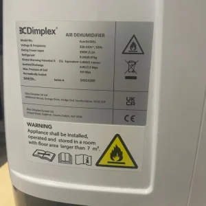 Dimplex EverDri 20L Dehumidifier – Under 2 Months Old - Image 5