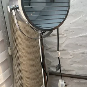 Metal tripod floor lamp