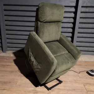 Unused Green Electric Fabric Rise & Recline Chair