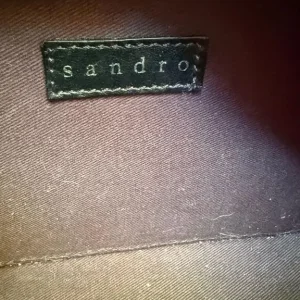 Sandro Black Shearling & Leather Mini Crossbody Bag - Image 6