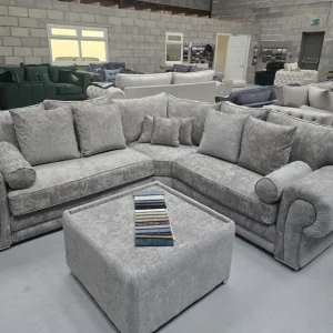 Luxury Verona Sofa Set – 3+2 and Corner Sofa in Grey