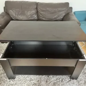 Black Lift-Top Coffee Table with Hidden Storage - Image 3