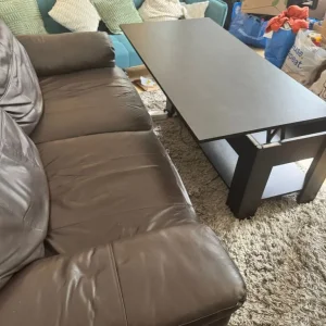 Black Lift-Top Coffee Table with Hidden Storage