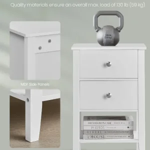 Set of 2 VASAGLE Bamboo Bedside Tables with Storage Drawers - Image 5