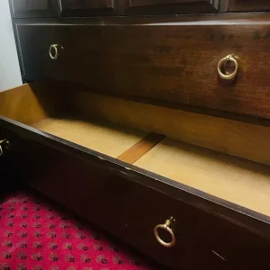 Very well kept Large French oak wood dresser with bronze handles - Image 2