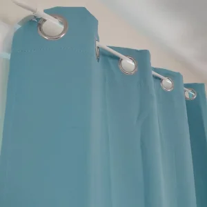 Blue metal eyelet curtains - Image 2