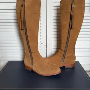 Fairfax & Favor Regina Tan Suede size 5 sporting fit boots - Image 4