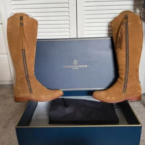 Fairfax & Favor Regina Tan Suede size 5 sporting fit boots - Image 5