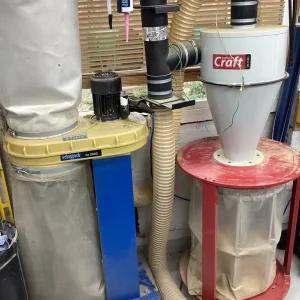 Scheppach dust extractor with Axminster Craft cyclone
