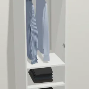 IKEA Pax White Single Door Wardrobe with Grey Beige Door - Image 6