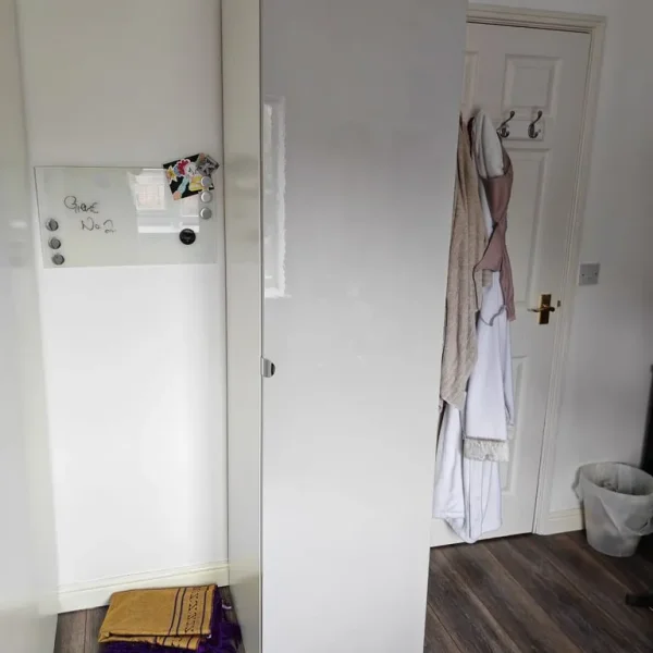 IKEA Pax White Single Door Wardrobe with Grey Beige Door