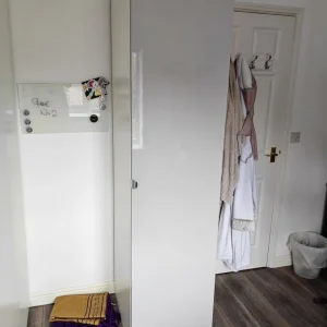 IKEA Pax White Single Door Wardrobe with Grey Beige Door