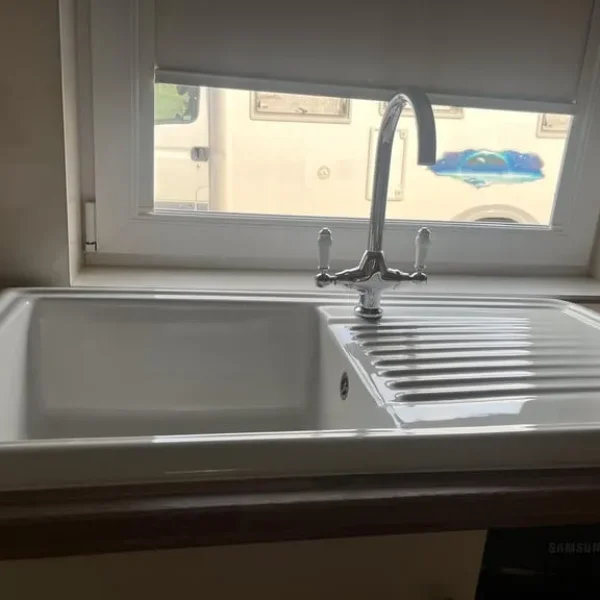 White ceramic sink