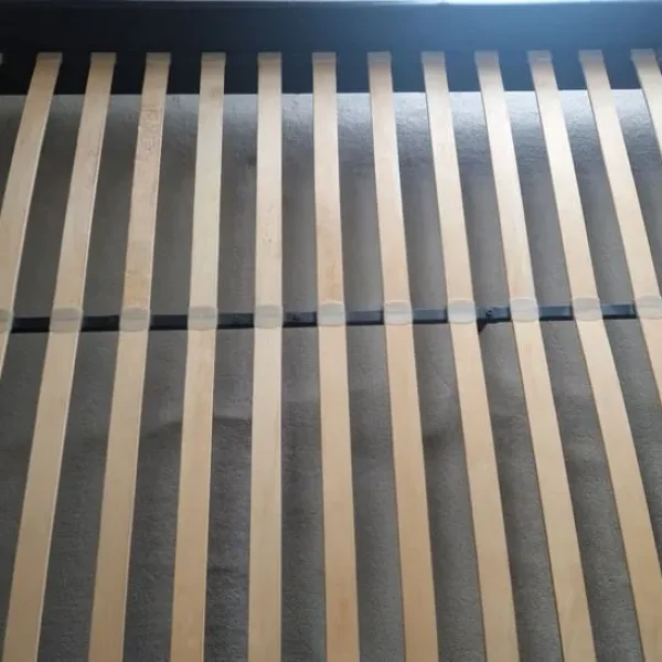 Faux leather bed frame