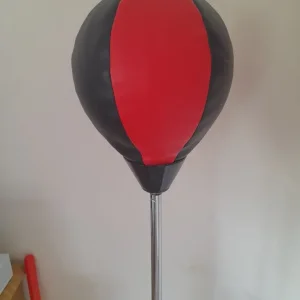 Boxing punch bag with gloves and pump