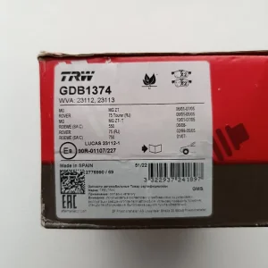 MG/Rover TRW COTEC GDB1374 Front Brake Pads with Wear Sensor - Image 4