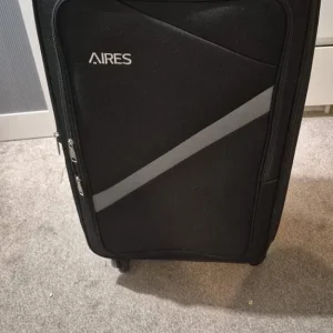 Colsilation cream suitcase and black and grey suitcase - Image 2