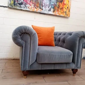 Swoon Winston armchair with matching footstool - Image 2