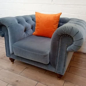 Swoon Winston armchair with matching footstool - Image 5