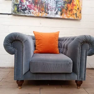 Swoon Winston armchair with matching footstool