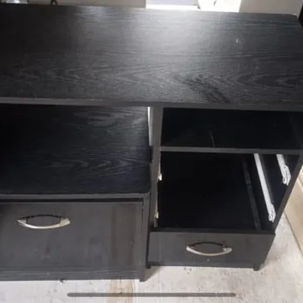 Black wooden affect desk