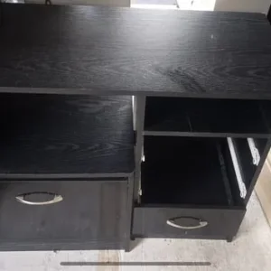 Black wooden affect desk