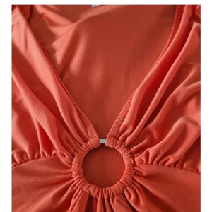 Orange Heine Top With Frills Euro 44 fits UK 16 🇬🇧 - Image 4