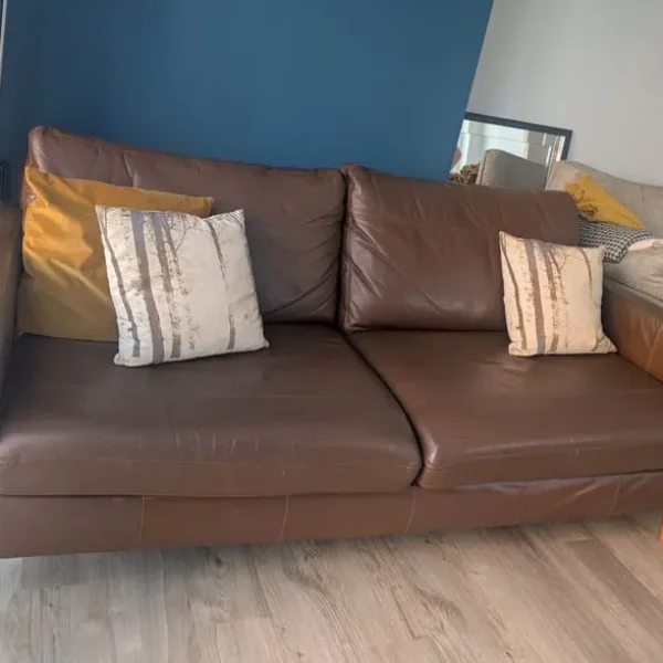 Brown Leather Sofa